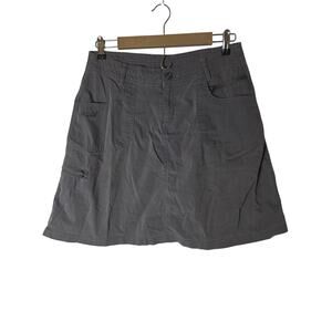 KUHL Gray Lightweight Cotton Active Hiking Casual A-Line Mini Skirt SZ 6